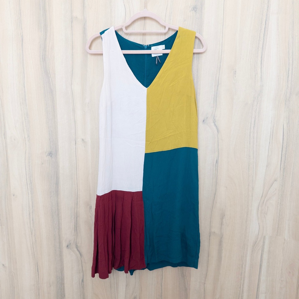 Anthropologie HD in Paris Jules Colorblock Shift‎ Dress 6 Multicolor Drop Waist